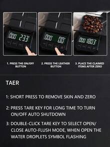 2公斤高精度数字厨房食物秤，多单位转换，紧凑便携设计，带去皮和计时功能，电池供电（不含电池） - 台秤 - 查看 6