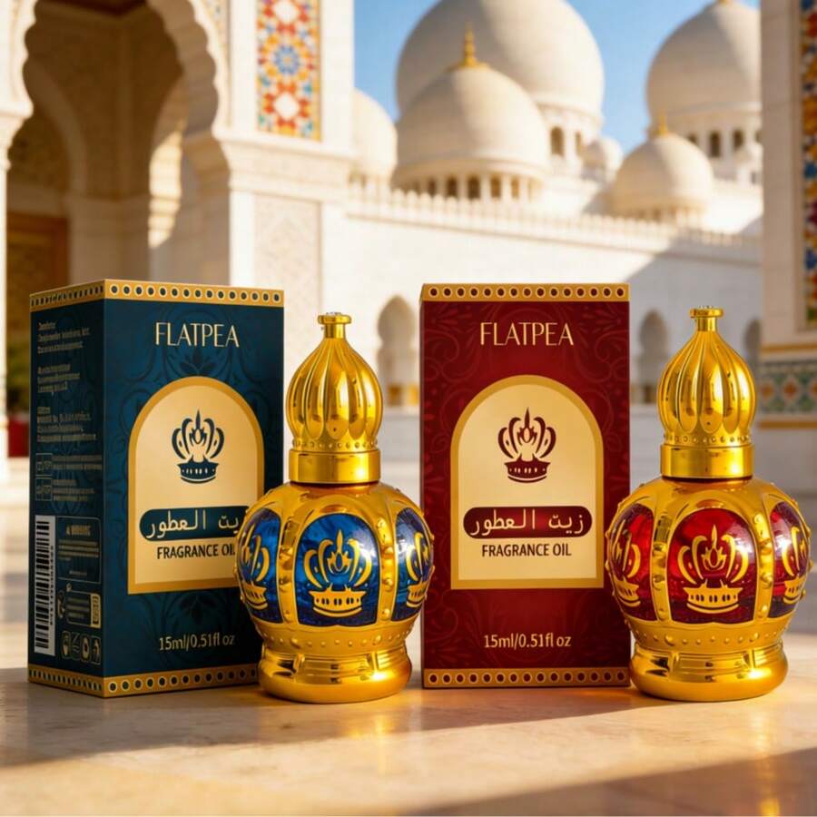 15ml Concentrated Perfume Oil – Alcohol-Free Middle Eastern Fragrance, Strong Oud & Musk Essential Oil - Multi Scents - View 1