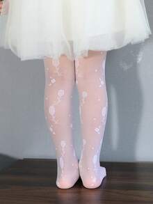 2pcs Baby Girls' Thin, High Elasticity Tights, Suitable For All Seasons, Can Be Worn As Outerwear - White - View 4
