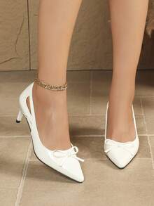 Women's Fashion Bow Outdoor PU Leather Knotted Sandals, Spring/Summer - Chantilly - View 4