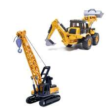 Miniature Tractor, Excavator, Forklift, Crane 1/50 Scale Construction Vehicles - 套裝包含 2 - 查看 2