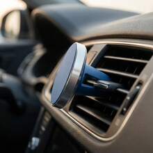 Giá đỡ điện thoại từ tính bằng hợp kim màu xanh dương cho ô tô, giá đỡ điện thoại gắn khe gió điều hòa, nam châm mạnh, ổn định, xoay 360°, chuyên dụng cho khe gió điều hòa ô tô, màu kim loại xanh dương, quà tặng mùa xuân. - Màu xanh lam - Xem 6