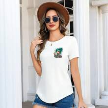 1pc/2pcs/3pcs Coffee Girl Heat Transfer Vinyl Stickers, Easy To Iron, Washable And Durable, Suitable For DIY T-Shirts, Jeans, Backpacks And Pillows, Iron-On Transfer Stickers - L - View 5