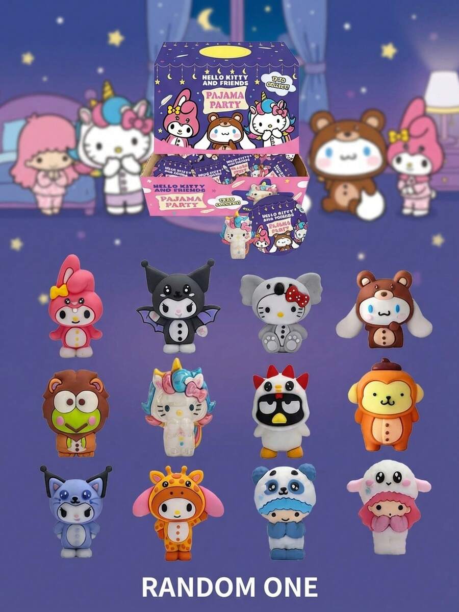 SANRIO 1个官方授权盲盒动漫手办 Badtz Maru  3D收藏人偶迷你家居装饰礼品套装 三丽鸥 - 彩色 - 查看 1
