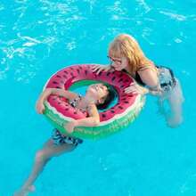 1pc Flotador de natación inflable con diseño de rodaja de sandía, flotador para adultos y niños flotador de piscina, juguete acuático, flotador de sandía, verano, playa, piscina, accesorio de fiesta en la piscina, flotador para fotos, flotador de natación - Multicolor - Ver 4