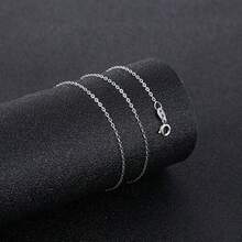 1 Stück S925 Silber Schlüsselbein Kette ohne Anhänger, O-förmige Kette, lange Pullover Kette, klassische Silberkette, geeignet für verschiedene Anlässe, tolle Geschenkidee - O-förmige Halskette - Übersicht 23