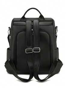 Mochila antirrobo de moda para mujer con gran capacidad para viajes y portátil - Negro - Ver 5
