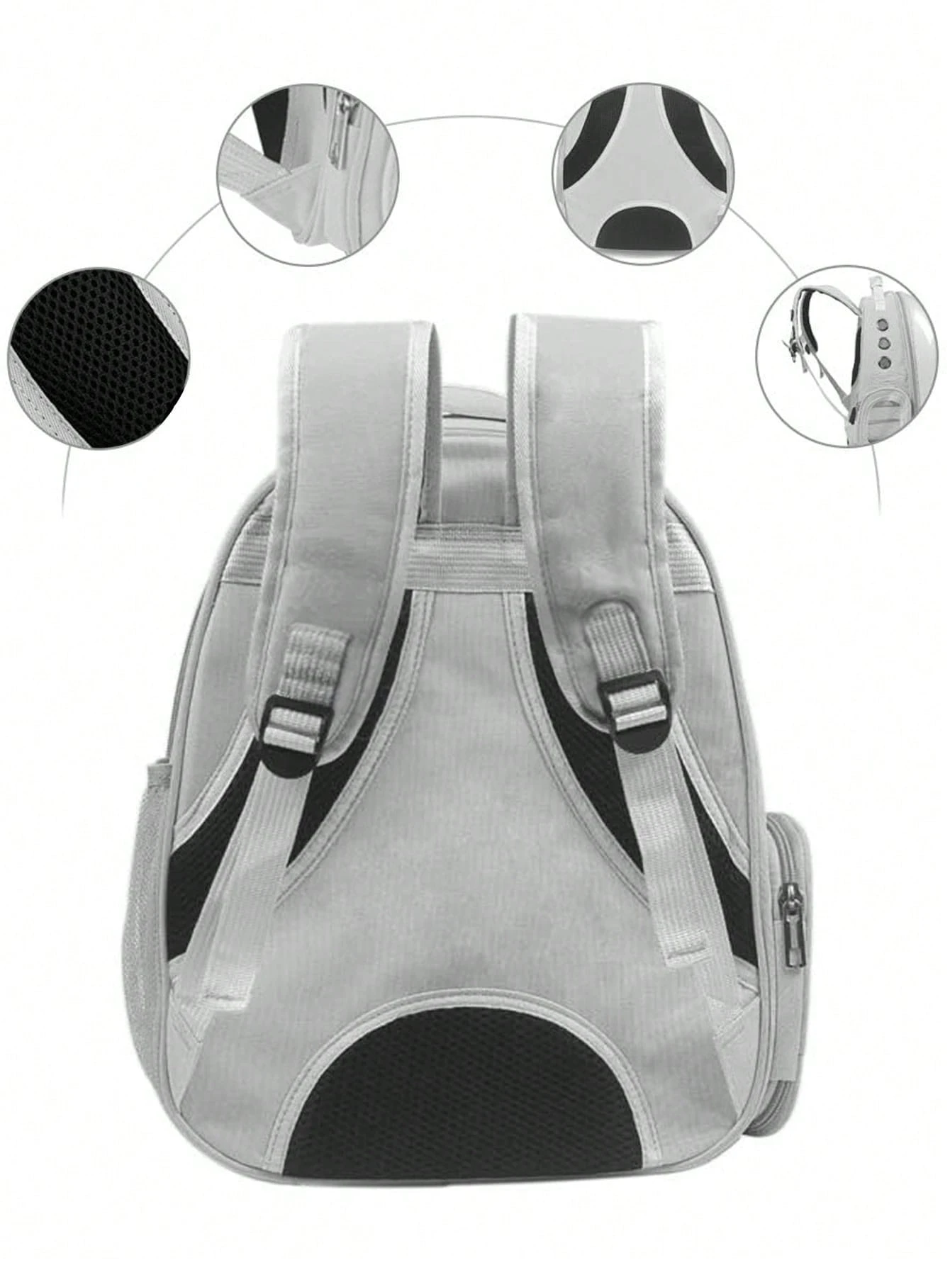 1 pièce Sac à dos de transport pour animaux de compagnie pour chats et chiots, capsule spatiale transparente et respirante, sac de transport extérieur pour chat 9