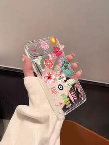 1pc Summer Fresh Ocean Style Seahorse Pattern Transparent Anti-Drop Soft Phone Case Compatible With IPhone 17/17Pro/17ProMax/17Air/16/16Plus/16Pro/16ProMax - Multicolor - View 6