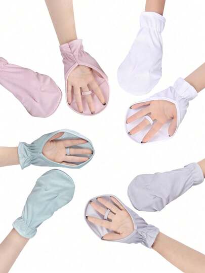 1 đôi găng tay mùa hè không ngón dành cho nữ, thoáng khí, chống trượt, chống tia UV, thích hợp cho lái xe, đạp xe, leo núi, du lịch và các hoạt động ngoài trời khác, nhẹ, thời trang, trang trí nội thất xe hơi, găng tay chống nắng đa năng thấm hút mồ hôi.