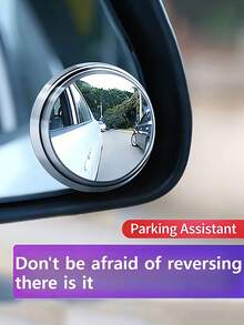 Car Rearview Blind Spot Mirror, Adjustable Wide Angle, 360 Degree Rotation, Reversing Mirror - A - View 3