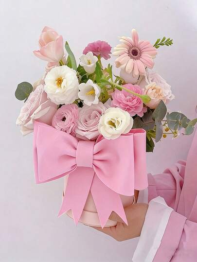 3pcs Bow Decor - Handmade DIY Bows, Party Supplies, Cake Decorations, Wedding Decorations, Mother's Day Gift Wrapping, Party & Wedding Decorations. Available In Multiple Colors.