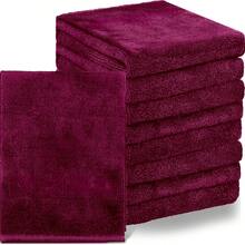 8 Pack Premium Washcloths Set - Quick Drying- Soft Microfiber Coral Velvet Highly Absorbent Wash Clothes - Multipurpose Use As Bath, Spa, Facial, Fingertip Towel - Multicolor - View 3