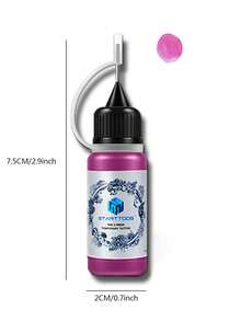 2瓶果汁纹身墨水，人体彩绘墨水，皮肤绘画墨水，可持续7-10天，兼容纹身模板，男女通用，半永久防水假纹身 - 彩色 - 查看 8