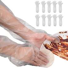 10 Pairs/20 Pairs Waterproof Disposable Gloves, Multi-Purpose Thick Transparent Gloves For Kitchen - Arm Glove - View 1