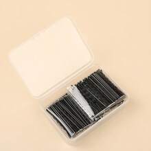 150pcs Versatile Minimalist Flat Hair Clips, Headpiece, Claw Clips, Accessories - Brown - View 6