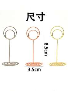 2pcs Peacock Pattern Electroplated Business Card Holder, Office Desk Note Clip, Wedding Table Card Clip, Party Table Name Card Holder - View 2