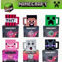 Minecraft 1 pieza Taza de cerámica con diseño temático de 290ml, diseños de Creeper/Steve/TNT/Cerdo/Enderman, taza de café/té creativa de merchandising de juegos de dibujos animados - Multicolor - Ver 1