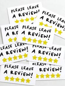 50 PCS Customer Appreciation Cards, Mini Business Thank-You Cards, With "Please Leave A Review" Message In English, Suitable For Small Businesses, Individual Stores, And Online Stores. - Loyalty Card - View 3