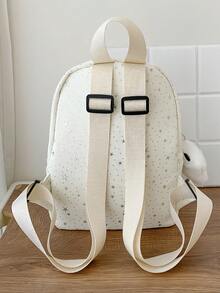 1pc Multi-Functional Mini Student Backpack - Cute Striped Texture Commuter Bag With Multiple Pockets And Comfortable Shoulder Straps - Multicolor - View 4
