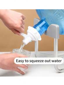 1/2个可重复使用的塑料饮水机阀门和喷嘴，蓝色手柄，无需电池，无需螺纹瓶盖适配器，适用于家庭办公室，节水防漏，易于安装。 - 彩色 - 查看 2