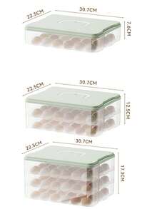 1 hộp đựng trứng PET nhiều kích cỡ, 24/48 ngăn có nắp, hộp đựng trứng trong suốt dùng cho tủ lạnh, hộp bảo vệ trứng có thể xếp chồng lên nhau, thích hợp cho tủ đựng thực phẩm, tủ lạnh, nhà bếp. - Trong sáng - Xem 9