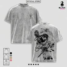 Toji Fushiguro JJK T-Shirt, Tanktop, Sweatshirt And Hoodie Washed Menswear Top Heavy Cotton Underwear Double Printed Vintage Washed Tee Oversize Unisex Anime Manga Streetwear Retro Graphic Gift For Men And WomenHX0002 - Xám - Xem 1