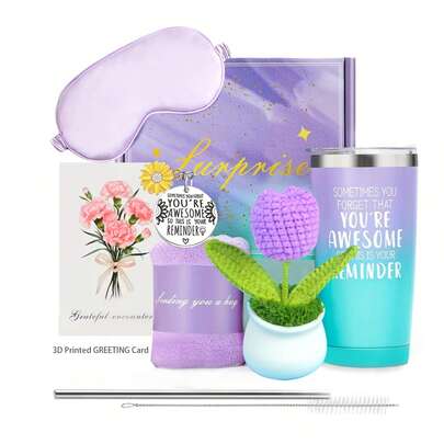 1 Conjunto de Cesta de Presente Projetada para Mulheres, Adequada como Presentes para Senhoras, Presentes de Aniversário, Presentes para Mães, Presentes para Novas Mães, Presentes para Madrinhas, Presentes de Retorno da Noiva, Presentes para Irmãs, Presentes para Melhores Amigas, Presentes para Esposas, Presentes para Mulheres que Têm Tudo, Presentes para Funcionários, Presentes para Professoras, Presentes para Enfermeiras, Presentes de Agradecimento