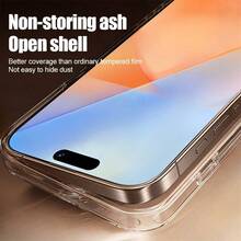 RQVQJ 4Pcs Full Screen Tempered Glass Protector Protect Screen Full Screen Phone Protective Film Compatible With IPhone 17 16 15 14 13 12 11 Pro Max XS X XR 16 15 14 Plus 17 Air Clear Protective Cover Glass Film - Clear - View 7
