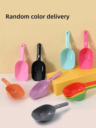 1pc Random Color Pet Food Scoop, Plastic Multicolor Pet Food Shovel, Pet Supplies
