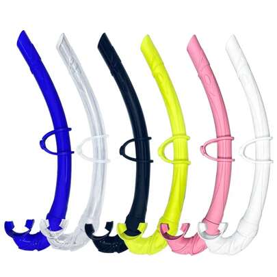 La snorkel de silicona libre se puede plegar con mordedura de arco, snorkel de natación suave y cómodo