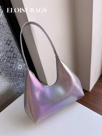 Túi đeo nách hình trăng lưỡi liềm phong cách Pháp tối giản cổ điển, Túi xách đeo vai/đeo chéo thời trang thanh lịch đa năng dành cho phụ nữ