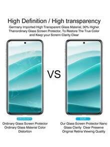 Bộ 4 trong 1: 2 miếng dán màn hình cường lực cong 3D + 2 miếng dán bảo vệ ống kính 3D tích hợp, độ cứng 9H, phù hợp với Note 15 14 Pro 13 Pro+ X7/Honor Magic 7/6/5 Lite Pro X9A X9B X9C X9D/ Galaxy S26 S25 S24 Ultra, chống nổ, chống trầy xước, bền bỉ, hỗ trợ nhận diện vân tay, bảo vệ màn hình điện thoại, bảo vệ ống kính. - Trong sáng - Xem 7