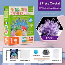 Kit de experimento científico de crecimiento de cristales DIY para estudiantes, interacción familiar divertida, experimento químico, principio de crecimiento de cristales - Multicolor - Ver 6