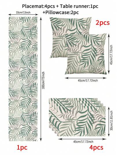 1/4/5/6/7pcs Spring & Summer Floral, Butterfly Decor Set, Beautiful Home Decoration For Living Room, Bedroom, Dining Room, Linen-Like Material, Multi-Size Options, Dining Table Decor, Fireplace Scarf, Placemats, Coasters