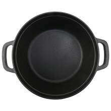 1-Pack 4.7L Large Capacity Cast Iron Cooking Pot, Versatile Non-Coated Dutch Oven With Dual Handles For Induction Hobs - View 7
