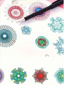 22pcs Versatile Spirograph Set - Draw Over 300+ Geometric Patterns, Puzzle Spirograph Set To Cultivate Mathematical & Geometric Thinking, Classroom Craft/Home Stress Relief Spirograph Set, Classic Magic Patterns, Birthday Gift, Reward Gift - Sets - View 7