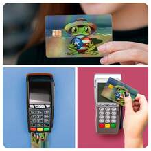 2pcs Colorful Credit Card Skin Stickers, Waterproof Scratch-Resistant Personalized Decorative Protective Stickers, Suitable For Credit/Debit/Transit Cards - C-multicolor - View 5