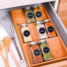 180pcs Spice Jar Labels And Pantry Stickers, Round Black Board Labels 1.5 Inches, With Written Labels, Waterproof And Tear Resistant, For Kitchen Jars Caps Food Containers Spice Organizers (149 Printed Labels+31 Blank Labels) - 180pcs Seasoning Label Stickers - View 5