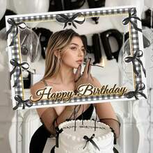 LaVenty 领结主题生日派对用品、拍照道具相框、可爱生日领结装饰品 - 粉色 - 查看 10