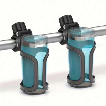 A 1pc Top Handrail Cup Holder With 360° Rotatable Arm And No Tools Required For Installation - A Heavy-Duty Anti-Slip Marine Beverage Rack, Suitable For 20 - 40 Oz Water Bottles/Water Jugs, Suitable For Boats, Yachts, Fishing Boats (Marine Accessories)