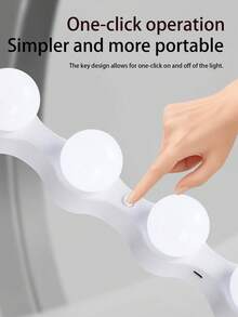 Lámpara de iluminación minimalista y conveniente con LED, adecuada para habitación, sala de estar, baño, pasillo, pasillo, espejo de maquillaje, lámpara de iluminación para múltiples escenarios, ventosa trasera para una fácil instalación, lámpara de mesita de noche para iluminación nocturna - luz de tocador - Ver 9