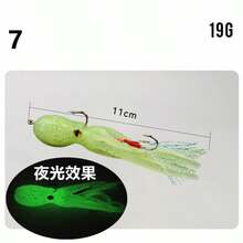 1 pieza Señuelo de pesca de silicona suave que brilla en la oscuridad con ojos 3D realistas y movimiento de natación realista, hecho de silicona flexible y duradera, señuelo de alta luminosidad adecuado para pesca de agua dulce y salada para atraer efectivamente a peces depredadores como lubina, trucha, salmón, perca, ideal para pesca en alta mar, barco, muelle, playa, lago, río y , equipo de pesca portátil esencial para pescadores y entusiastas al aire libre - Multicolor - Ver 9