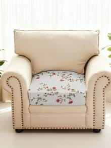 1 件装花朵图案座椅靠垫套，弹力面料，沙发座椅靠垫套，沙发套 - 彩色 - 查看 6