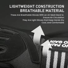 Găng tay nâng tạ - Bảo vệ toàn bộ ngón tay, chống trượt, hỗ trợ cổ tay - Dành cho người lớn, unisex - Găng tay tập gym - màu đen - Xem 4