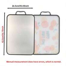 1pc Funny Fruit Pattern 304 Stainless Steel Double-Sided Cutting Board, Kitchen Defrosting Board With Juice Groove And Non-Slip Groove - Multicolor - View 12