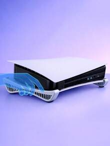 5英寸水平支架，加高空气动力学散热底座，流线型格栅设计，稳固防滑支架，适用于光盘版和数字版主机，可将主机抬高3.5-4.5厘米，显著增加底部空气流通面积，有效辅助散热，稳定水平放置，保护主机并延长使用寿命，打造简约电竞桌面，是5英寸主机玩家的理想礼物，游戏配件，散热支架，桌面收纳，家居整理 - 彩色 - 查看 6