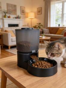 3L Capacity Automatic Pet Feeder - 1-6 Meal Timed Feeder With Timer Function - Automatic Cat Food Dispenser - Cat Feeder - 3L - View 2