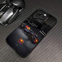 Coche de carreras Red Bull con temática roja y negra.funda de teléfono Fundas compatibles con ,Apple,VIVO,OPPO,,, y Honor.Fabricadas en silicona TPU,ofrecen protección contra golpes y caídas. - Negro - Ver 3