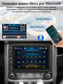 Reproductor multimedia para automóvil, compatible con CarPlay inalámbrico y Android inalámbrico, pantalla portátil universal para automóvil con cámara. - A - Ver 2